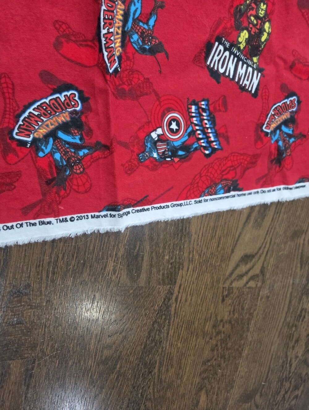 Marvel Red Spider-Man & Iron Man Print Fabric Panel 34×22in. - Picture 2 of 5